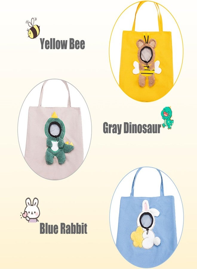 YOOLEETC Bee-Shaped Show Head Pet Canvas Shaped Shoulder Bag，Pet Out Bag, Outcrop, Pet Out Shoulder Bag. (Bee-Large) - Image 2